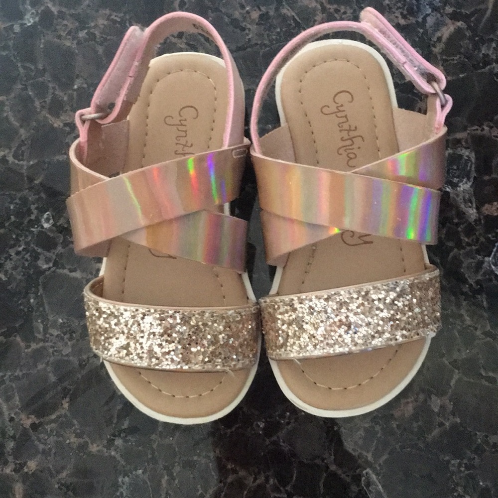 Cynthia Rowley baby girl sparkly sandals size 6